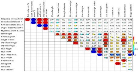 Phenotypic correlation betwwen trits analysis